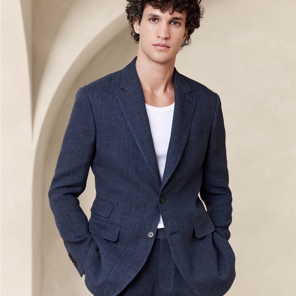 NWT Malpaso Italian Linen Suit Jacket Banana Republic